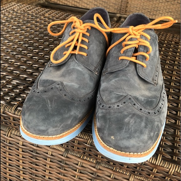COLE HAAN Men’s Blue Suede Original Grand OS Wing Tips - Size 11M main image 13